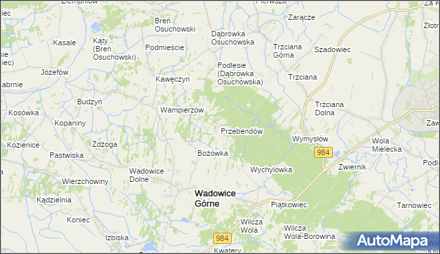 mapa Przebendów, Przebendów na mapie Targeo