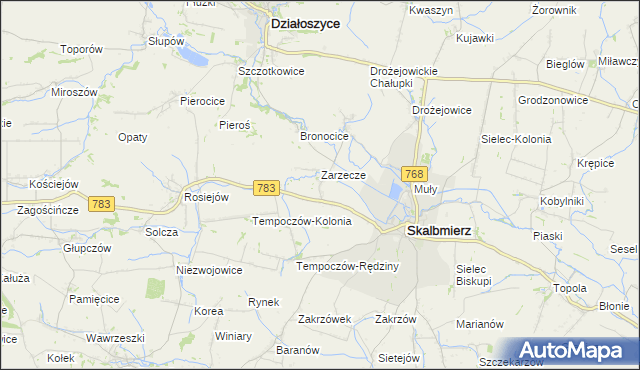 mapa Szarbia Zwierzyniecka, Szarbia Zwierzyniecka na mapie Targeo