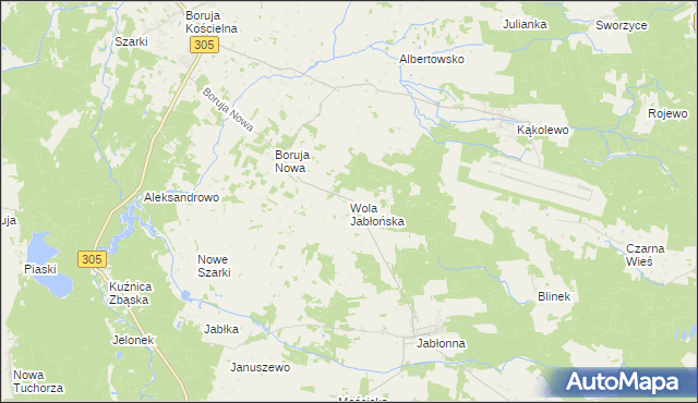 mapa Wola Jabłońska, Wola Jabłońska na mapie Targeo
