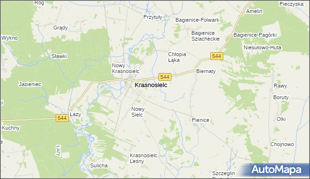 mapa Wymysły gmina Krasnosielc, Wymysły gmina Krasnosielc na mapie Targeo