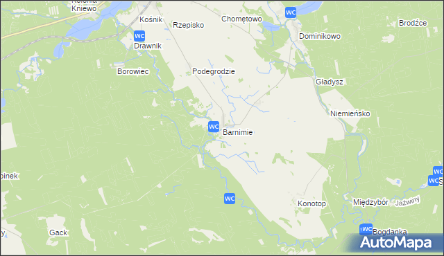 mapa Barnimie, Barnimie na mapie Targeo