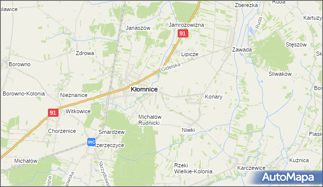 mapa Bartkowice, Bartkowice na mapie Targeo