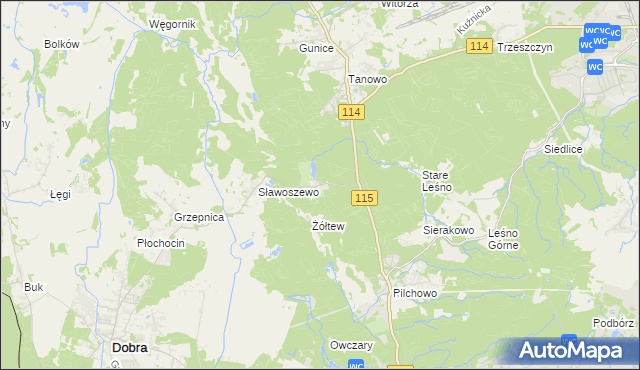 mapa Bartoszewo, Bartoszewo na mapie Targeo