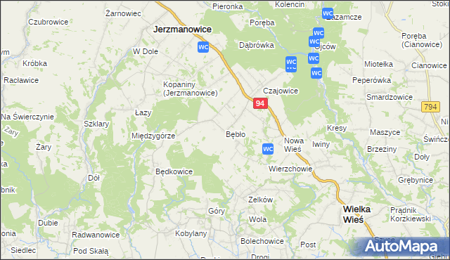 mapa Bębło, Bębło na mapie Targeo