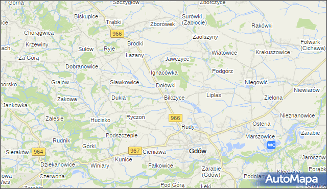 mapa Bilczyce, Bilczyce na mapie Targeo