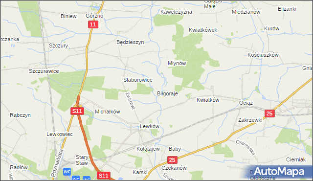 mapa Biłgoraje, Biłgoraje na mapie Targeo