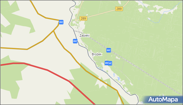 mapa Brożek, Brożek na mapie Targeo