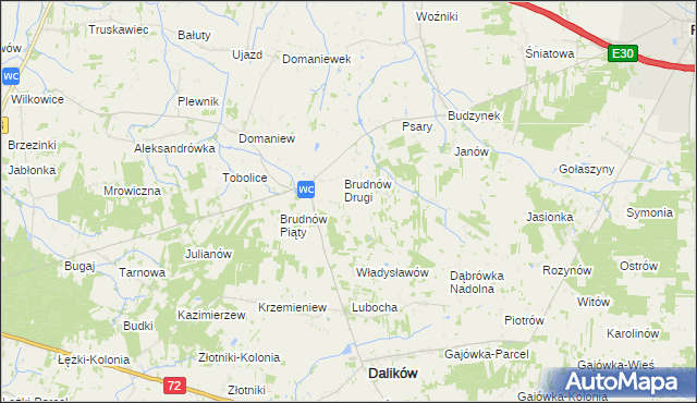 mapa Brudnów Trzeci, Brudnów Trzeci na mapie Targeo