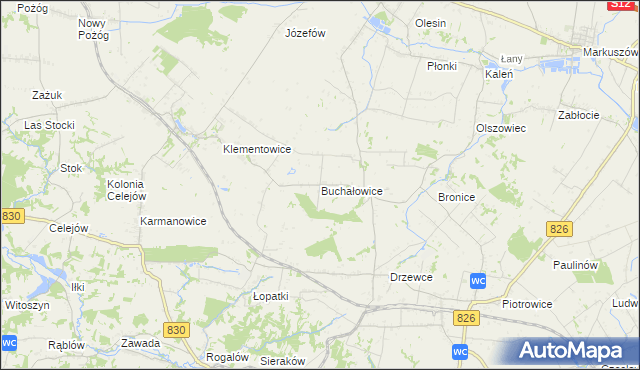 mapa Buchałowice, Buchałowice na mapie Targeo