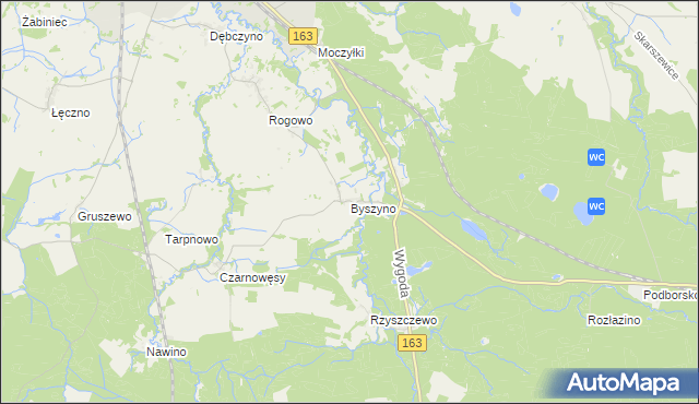 mapa Byszyno, Byszyno na mapie Targeo