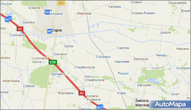 mapa Chorzepin, Chorzepin na mapie Targeo