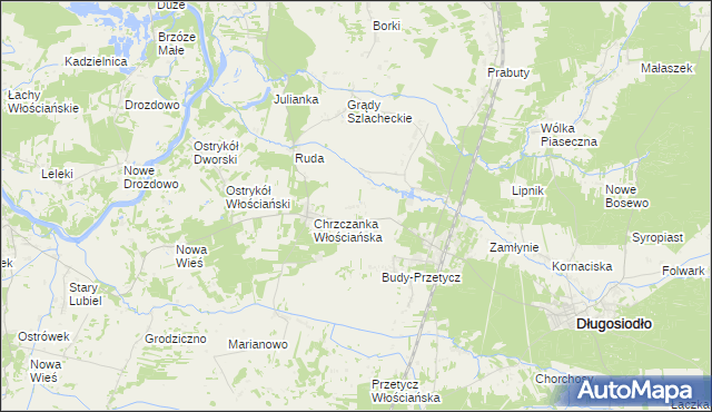 mapa Chrzczanka-Folwark, Chrzczanka-Folwark na mapie Targeo