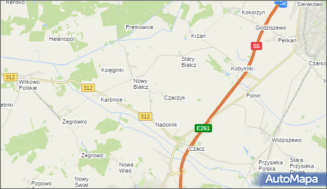 mapa Czaczyk, Czaczyk na mapie Targeo