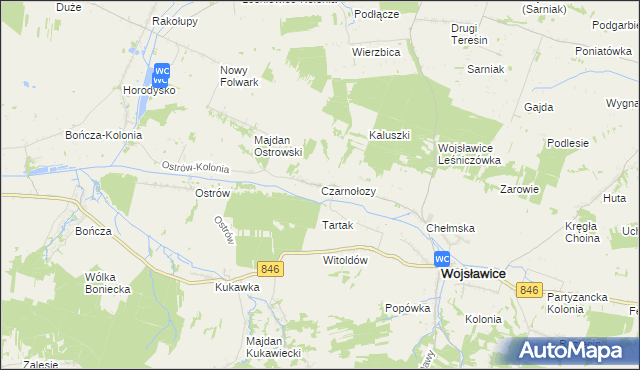 mapa Czarnołozy, Czarnołozy na mapie Targeo
