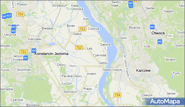 mapa Czernidła, Czernidła na mapie Targeo