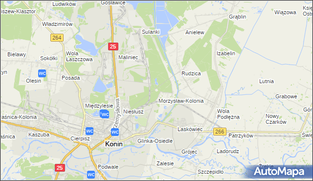 mapa Długa Łąka, Długa Łąka na mapie Targeo