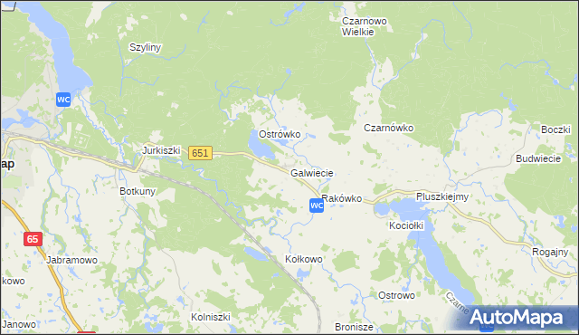 mapa Galwiecie, Galwiecie na mapie Targeo