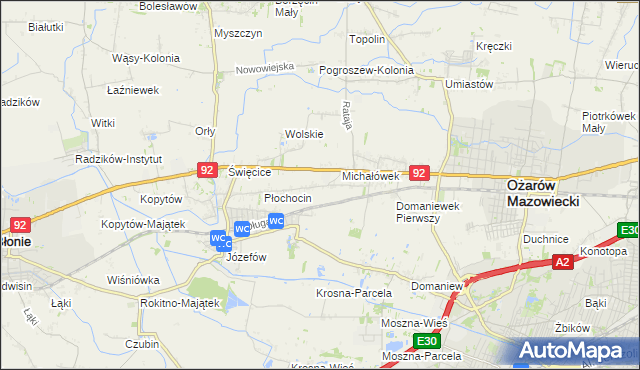 mapa Gołaszew, Gołaszew na mapie Targeo