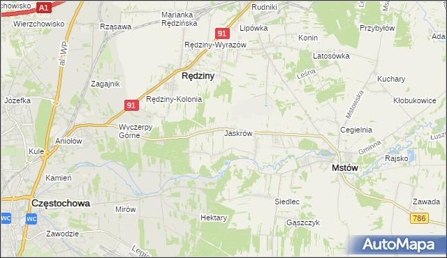 mapa Jaskrów, Jaskrów na mapie Targeo