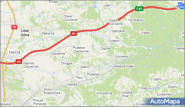 mapa Jodłówka gmina Tarnów, Jodłówka gmina Tarnów na mapie Targeo