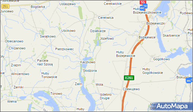 mapa Kaczkówko, Kaczkówko na mapie Targeo