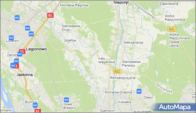mapa Kąty Węgierskie, Kąty Węgierskie na mapie Targeo