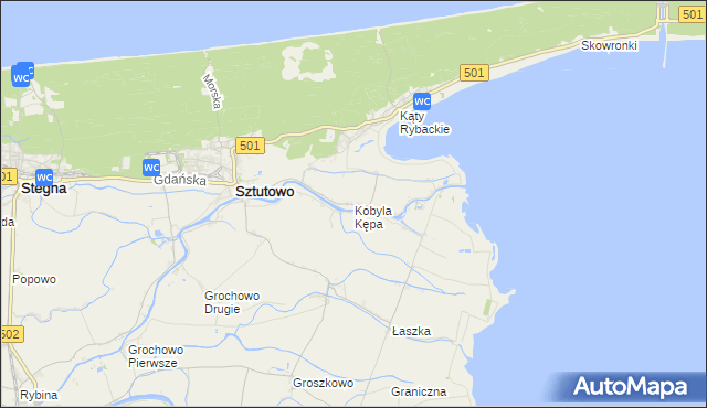 mapa Kobyla Kępa, Kobyla Kępa na mapie Targeo