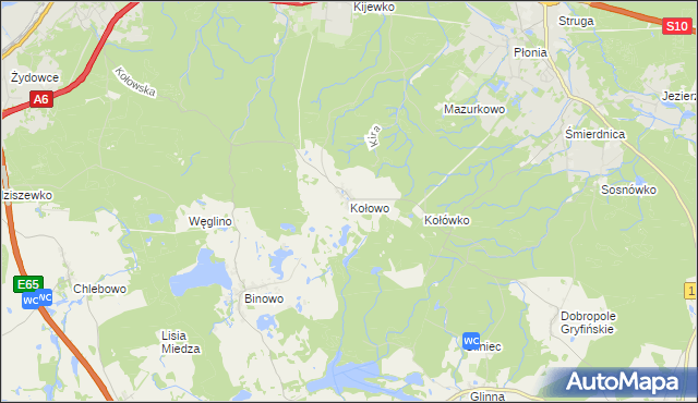 mapa Kołowo, Kołowo na mapie Targeo