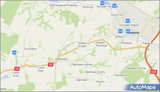 mapa Kowalin, Kowalin na mapie Targeo