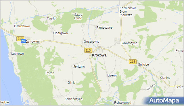 mapa Krokowa, Krokowa na mapie Targeo