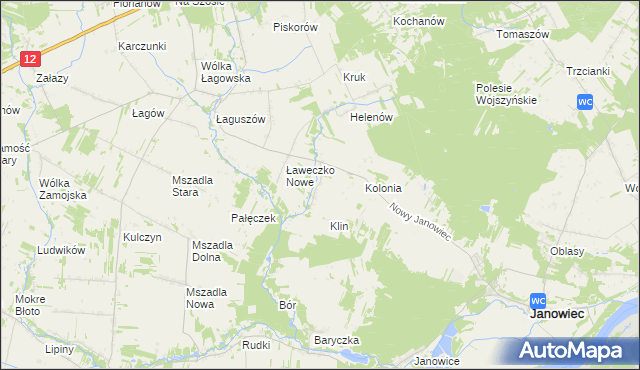 mapa Ławeczko Stare, Ławeczko Stare na mapie Targeo