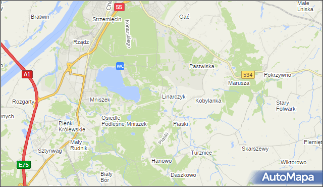 mapa Linarczyk, Linarczyk na mapie Targeo