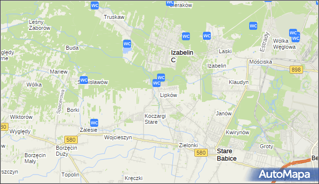 mapa Lipków, Lipków na mapie Targeo