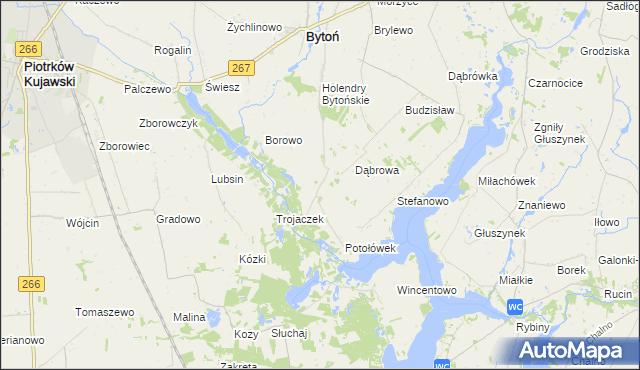mapa Ludwikowo gmina Bytoń, Ludwikowo gmina Bytoń na mapie Targeo