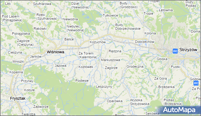 mapa Markuszowa, Markuszowa na mapie Targeo