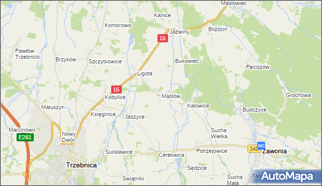 mapa Masłów, Masłów na mapie Targeo