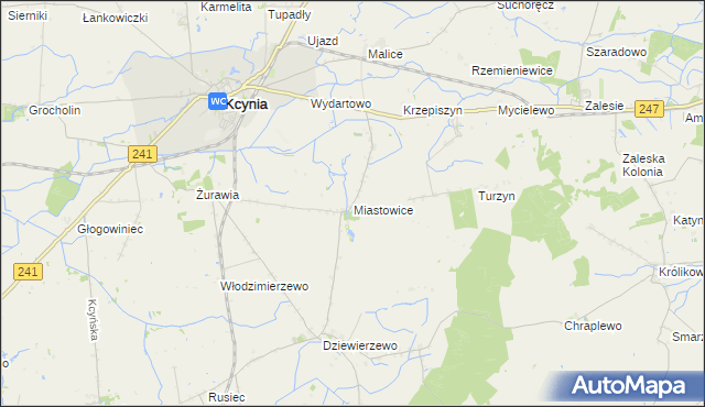 mapa Miastowice, Miastowice na mapie Targeo