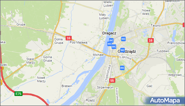 mapa Michale, Michale na mapie Targeo