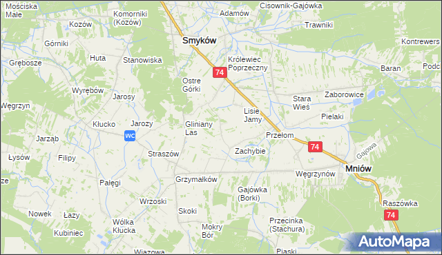 mapa Muszczarz, Muszczarz na mapie Targeo