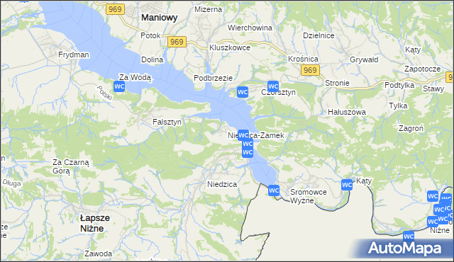 mapa Niedzica-Zamek, Niedzica-Zamek na mapie Targeo