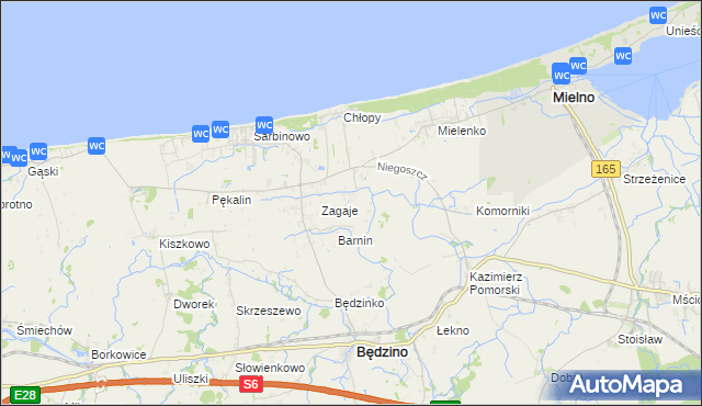 mapa Niegoszcz, Niegoszcz na mapie Targeo