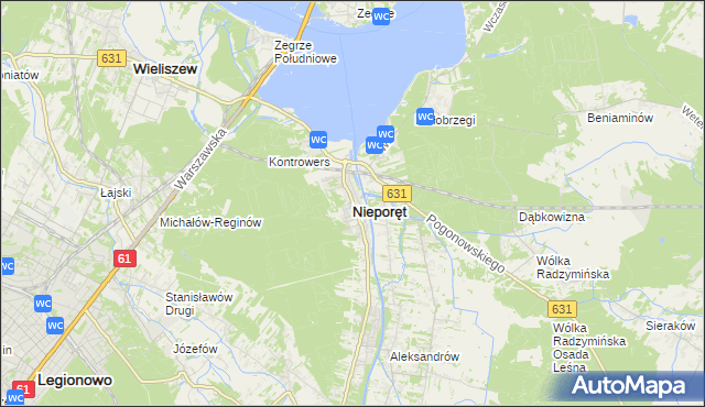 mapa Nieporęt, Nieporęt na mapie Targeo