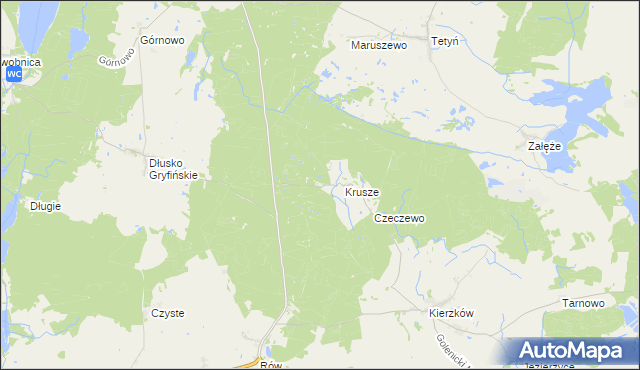 mapa Niesłusz, Niesłusz na mapie Targeo