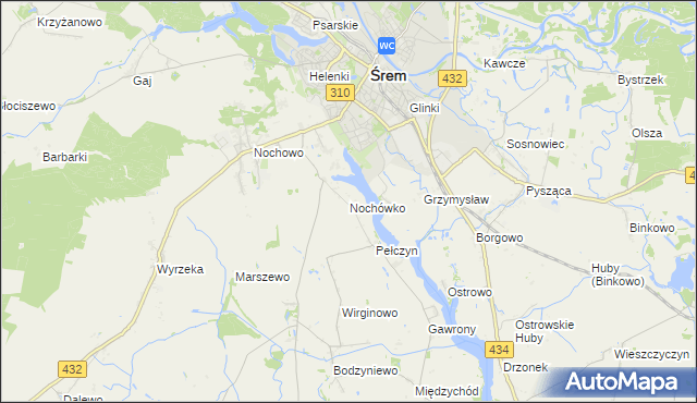 mapa Nochówko, Nochówko na mapie Targeo