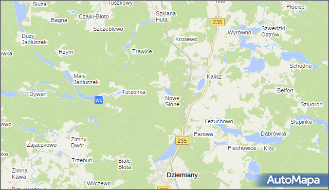 mapa Nowe Słone, Nowe Słone na mapie Targeo