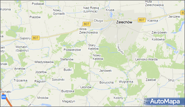 mapa Nowy Kębłów, Nowy Kębłów na mapie Targeo