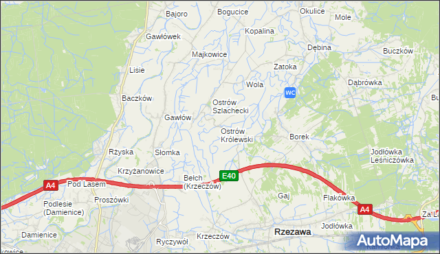 mapa Ostrów Królewski, Ostrów Królewski na mapie Targeo