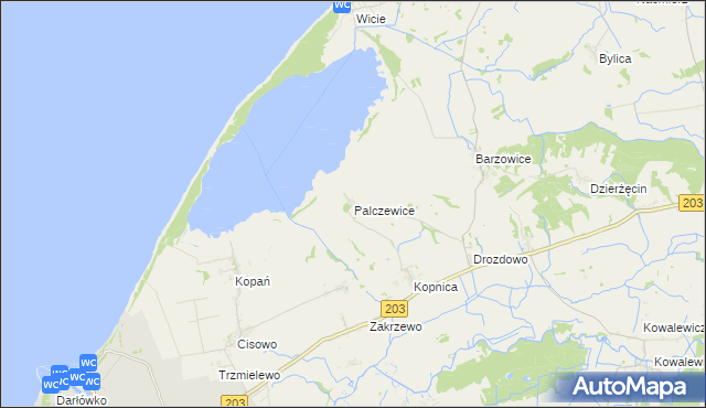 mapa Palczewice, Palczewice na mapie Targeo