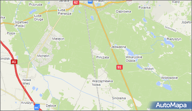 mapa Pińczata, Pińczata na mapie Targeo