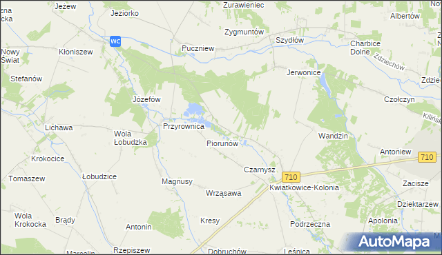 mapa Piorunówek, Piorunówek na mapie Targeo